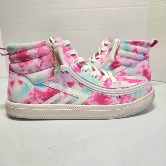 Goat Other - Billy Goat Pink Watercolor High-Top Sneakers Kids 5 Womens 6.5 or 7